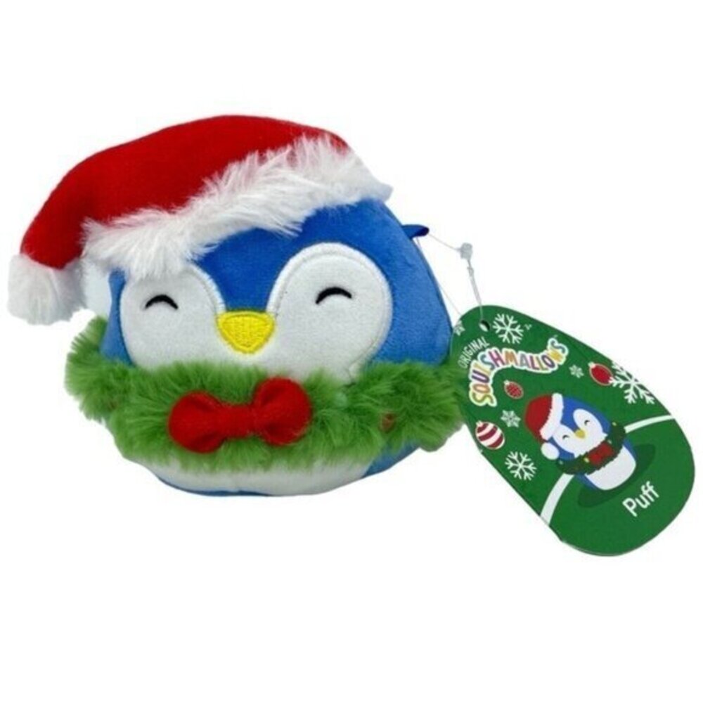 Squishmallow Christmas Puff the Penguin 4” Plush